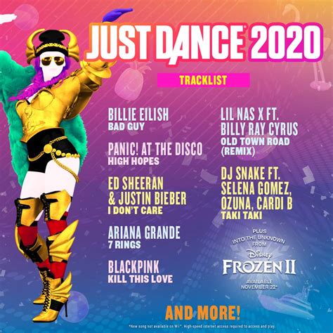 just dance 2020 switch song list