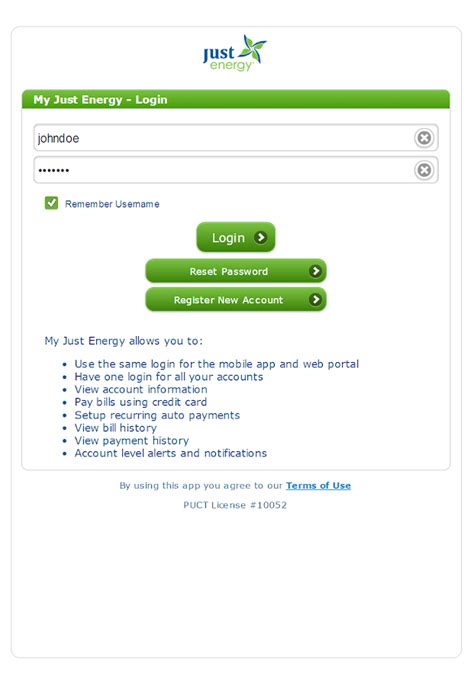 just energy my account texas portal