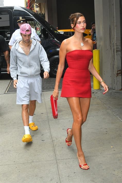 justin bieber and hailey red dress