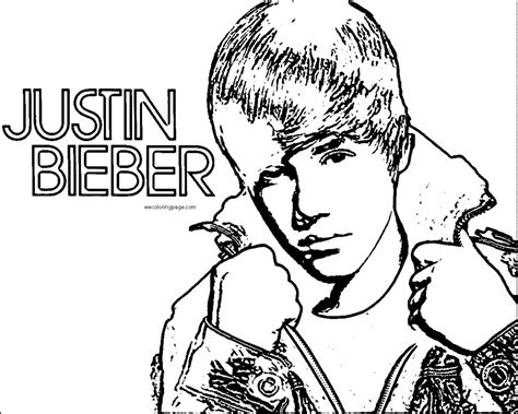 justin bieber colouring in