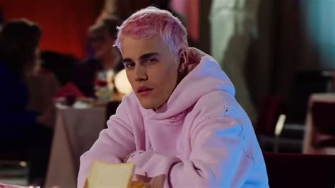 justin bieber music video pink sweater