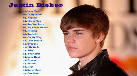 justin bieber on youtube songs