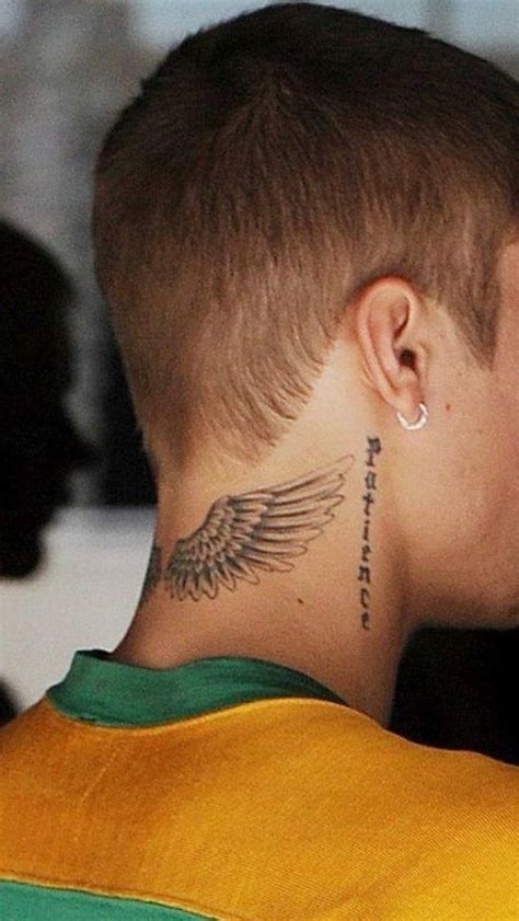 Justin Bieber — Rose Justin bieber tattoos, Justin bieber neck tattoo