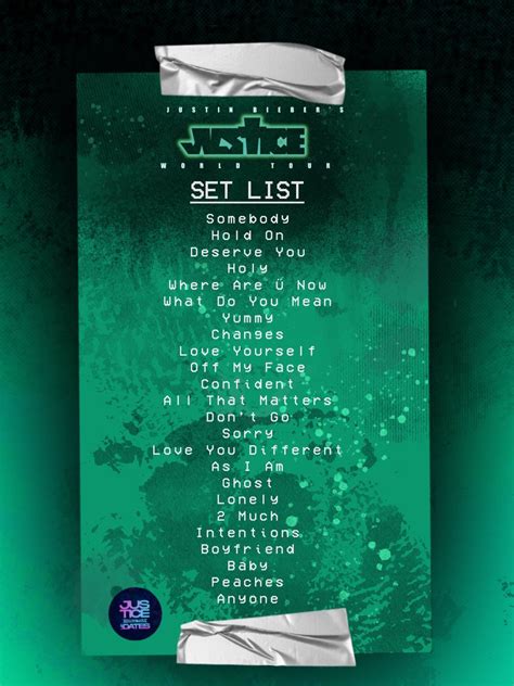 justin bieber tour 2022 setlist