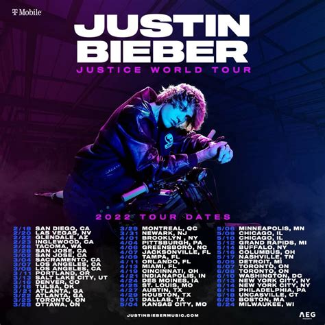 justin bieber upcoming events