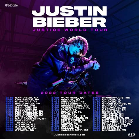 justin bieber world tour dates