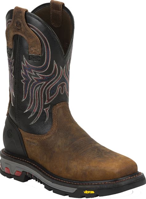 justin boots for men steel toe