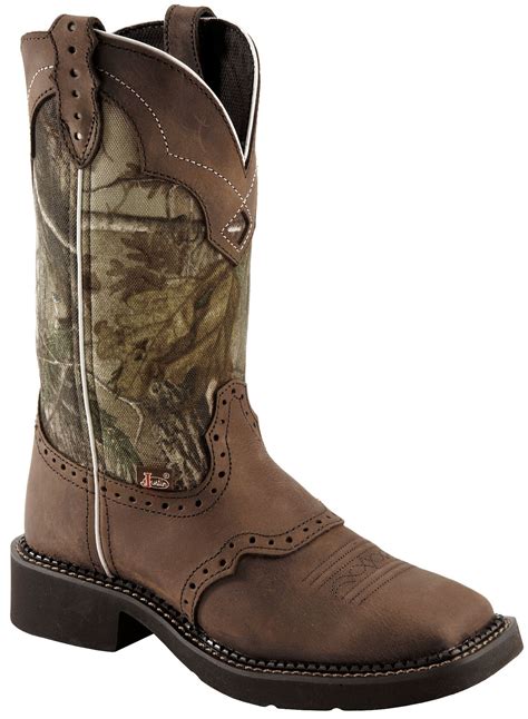 justin camo cowboy boots