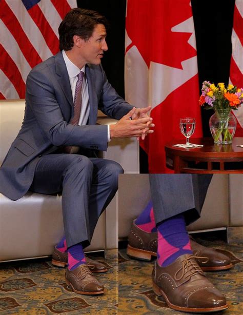 justin trudeau picture with socks