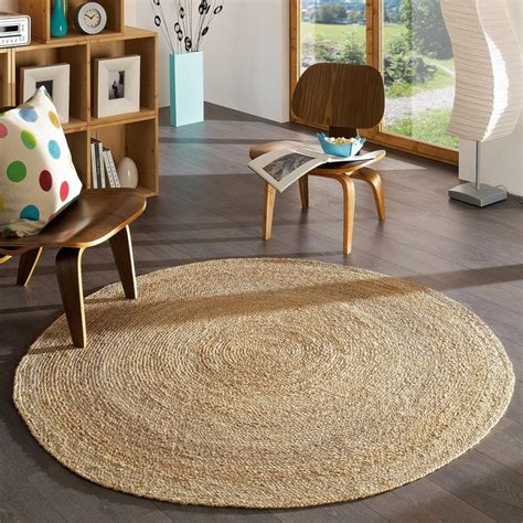 JuteTeppich oval 90 x 60 cm Läufer Vorleger Wohnzimmerteppich Deko