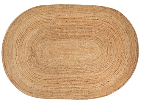 Weiße reine Jute Baumwolle Teppich Oval Jute Teppich Hand Made Etsy