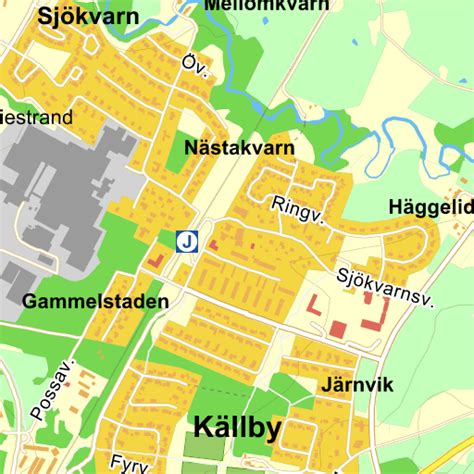 Historisk karta över trakten kring Källby, år 18771882