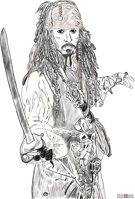71 Captain Jack Sparrow Ausmalbilder