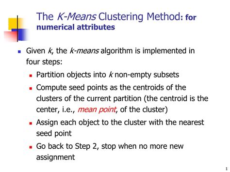 k means clustering algorithm ppt