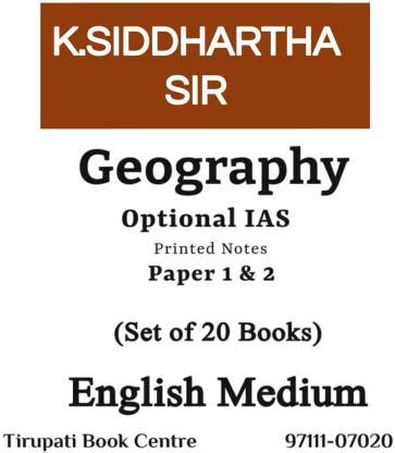 k siddhartha geography optional