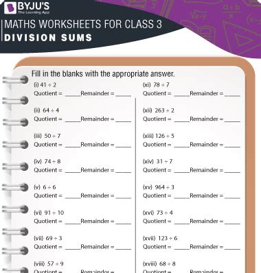 K V Class 3 Maths Worksheets