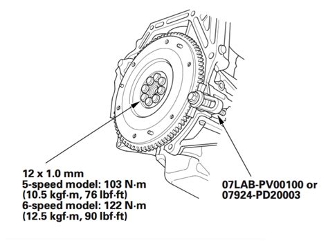 K20A3 Clutch Torque Specs