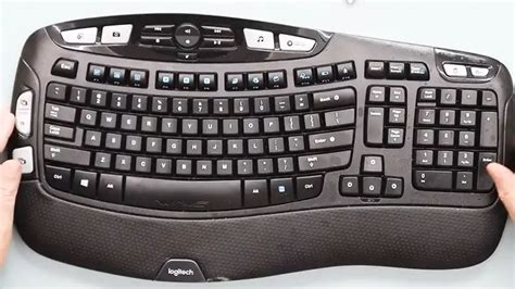 Logitech Wireless Wave K350 YRBN90 Keyboard No Receiver Working eBay