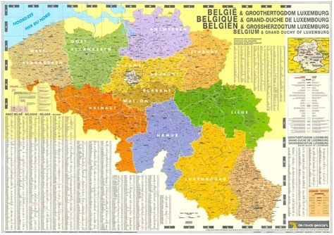 kaart met postcodes belgie