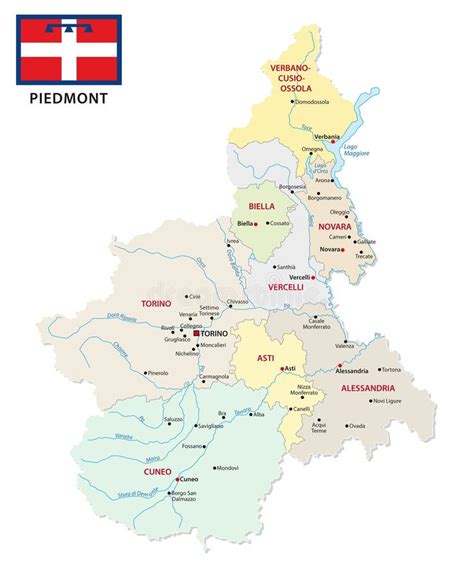 Piedmont provinces map