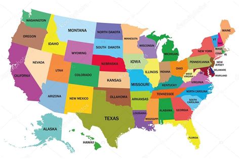 kaart van de verenigde staten