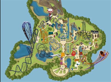 Parkmaps / Parkplan Walibi Holland FreizeitparkWelt.de