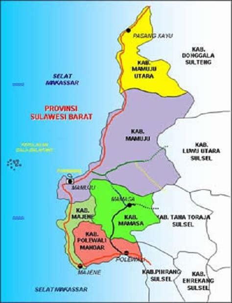 kabupaten di provinsi sulawesi barat