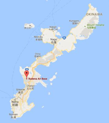 kadena air base japan map