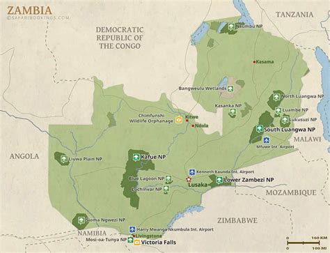 Kafue National Park Zambia Map