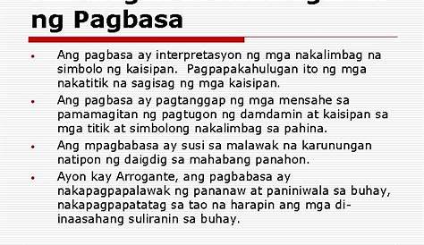 kahulugan ng pagbasa - philippin news collections