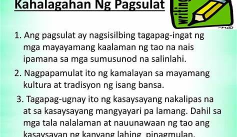 SOLUTION: Ang kahalagahan ng pagsulat - Studypool