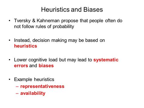 kahneman and tversky heuristics