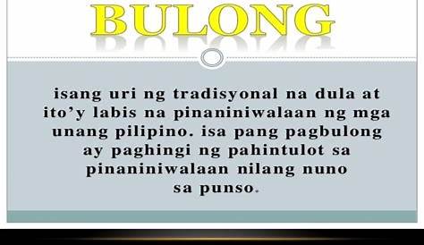 halimbawa ng bulong - philippin news collections