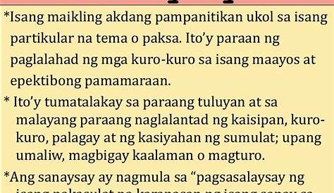 Lakbay Sanaysay Isang Halimbawa Ng Lakbay Sanaysay Lakbay Sanaysay