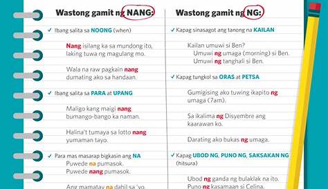 mga gamit ng ng at nang at iba pa | PPT