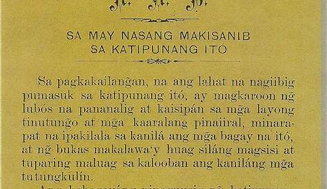 💌 Ano ang kartilya ng katipunan. Kartilya ng Katipunan. 2022-10-21