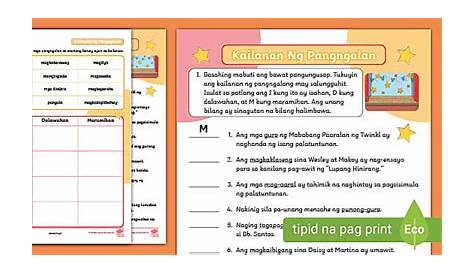 Kailanan Ng Pangngalan | Grade 1 | Twinkl (teacher made)