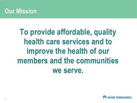 Unveiling the Kaiser Mission Statement: Guiding Healthcare Excellence