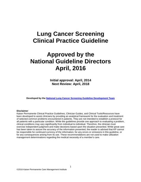 kaiser permanente lung cancer treatment