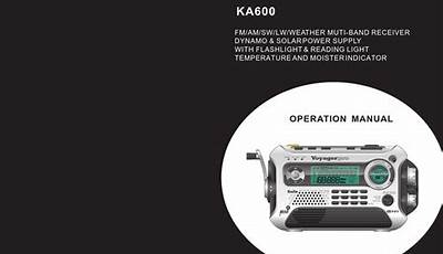 Kaito Voyager Ka500 Manual