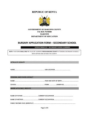 kakamega county bursary forms online