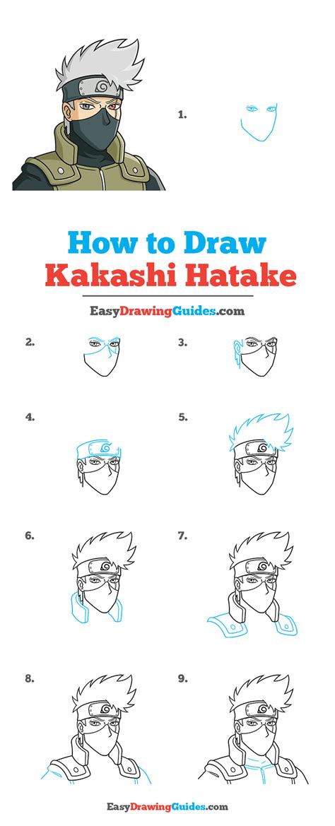 Drawing Kakashi Step By Step