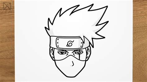 kakashi drawing easy step by