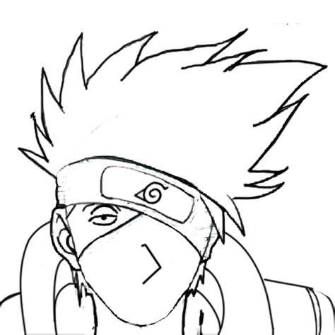 kakashi hatake drawing outline