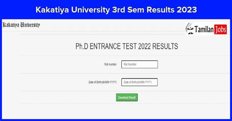 kakatiya university 3rd sem result