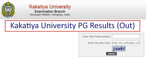 kakatiya university pg results