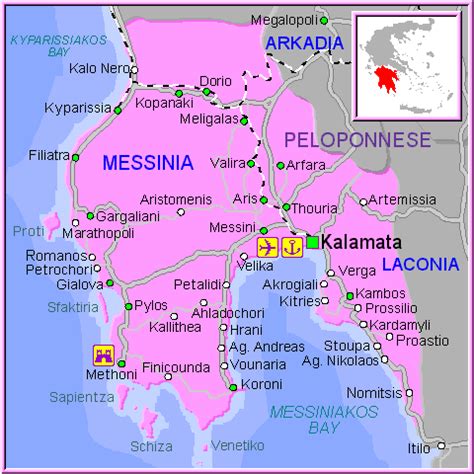 Kalamata tourist map