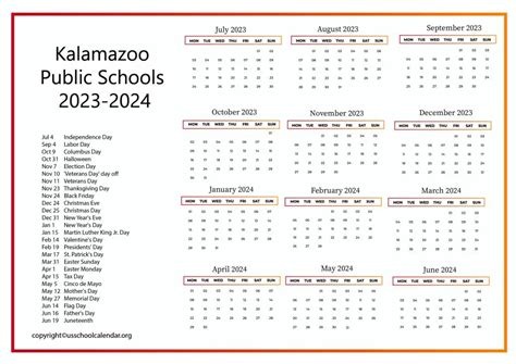 Kalamazoo Public Schools Calendar 2024