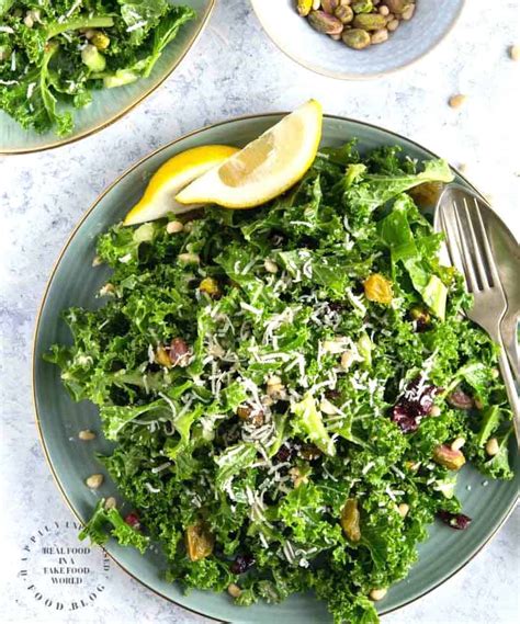 Kale Salad Lemon Pine Nuts