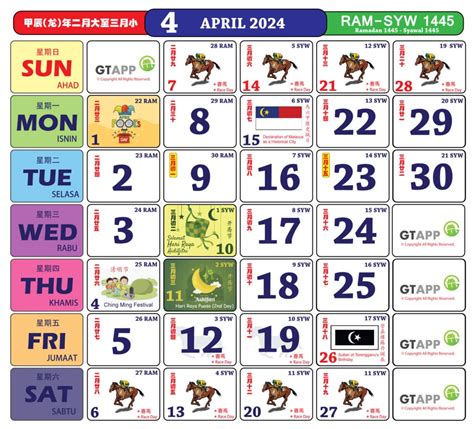 kalendar april 2024 malaysia
